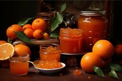 Homemade orange marmalade in glass jars Product Image 1