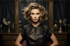 Glamorous woman with stylish hairdo in elegant setting Product Image 1
