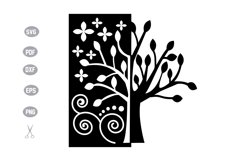 Tree Papercut Card Cover Template SVG Design Product Image 2