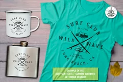 Surf Adventure Badge, Vintage Summer Logo T-Shirt SVG File Product Image 2