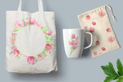 Pink Tulip Collection. Watercolor Product Image 7