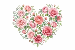 Watercolor Heart Shape Filled with Pink Product Image 1