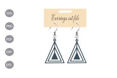 Earrings SVG Template Design Product Image 1