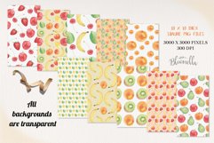 Fruit Seamless Patterns Digital Papers Watercolor Fun Apples Product Image 3