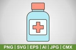 Vector Medicine Bottle Icon Product Image 1