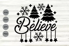 Believe Svg, Christmas Svg, Believe Christmas Svg. Product Image 1