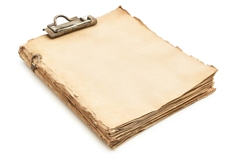 Aged Sheets Paper on White Background Product Image 1