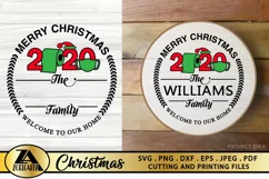 Merry Christmas 2020 SVG PNG EPS DXF Family Monogram SVG Product Image 1