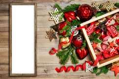 PSD PNG Wooden sign frame for Christmas holidays Product Image 2