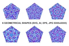 6 Mosaic Pattern Pentagons Product Image 1