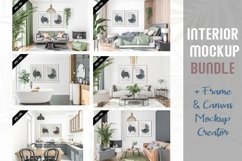 Interior mockup bundle &amp; frame &amp; canvas mockup creator Product Image 1