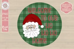 Welcome To Our Ho Ho Ho Home| Round Sublimation Door Hanger Product Image 2