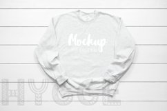 Gildan 18000 Mockup Christmas Ash Heavy Blend Sweatshirt Product Image 1