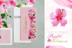 Pink Hibiscus Watercolor png Product Image 2
