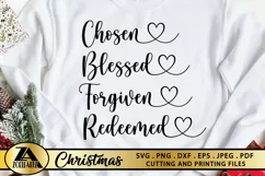 Christian SVG PNG EPS DXF Chosen SVG Blessed SVG Cut Files Product Image 1