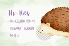 Watercolor Woodland Animals 2 Clipart Graphics Product Image 4