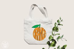 Orange word Art Sticker | Fruit Cut File Product Image 2