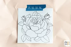 Rose Flower Line Art SVG Graphic Vol 2 Floral Line Art Product Image 14