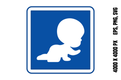 Blue Nursery Sign Product Image 1