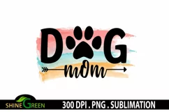 Dog Mom Sublimation Watercolor PNG Women's Tshirt Design Product Image 2