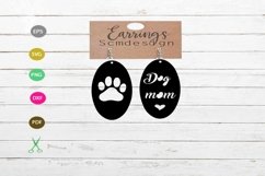 Dog Mom Earrings SVG Cut Files/ Earrings SVG Design Product Image 1