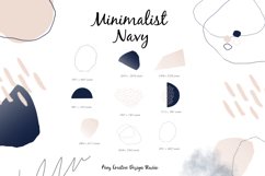 20 Hand Drawn Minimalist Navy Abstract Clip Art Bundle Product Image 2