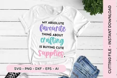 Funny Crafting SVG My Favorite Thing About Crafting SVG Product Image 1