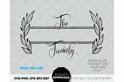 Monogram SVG, Family name SVG, Family svg, Last name svg Product Image 3