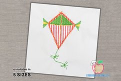 Colorful Flying Kite Applique Design Product Image 1