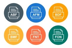 Set Of File Formats Icons Product Image 1