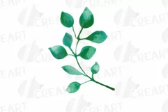Faded orange and blush flowers and green leaves watercolor Product Image 19