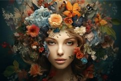 Enchanted forest woman with floral headdress Product Image 1