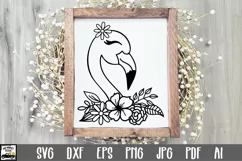 Flamingo SVG File - Flamingo Face SVG Cut File Product Image 1