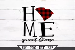 South Carolina State Home Sweet Home Buffalo Plaid SVG Desig Product Image 2