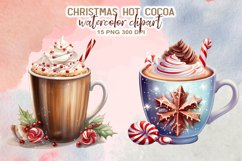 Christmas Hot Cocoa Watercolor Clipart Product Image 5