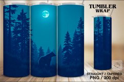 Wild Bear Tumbler Wrap Sublimation, 20 oz Product Image 1