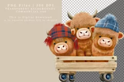 Funny 3 Christmas cows clipart, Christmas sublimation, Product Image 2