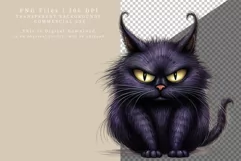 Black cat clipart, Halloween clipart, Cat clipart Product Image 2