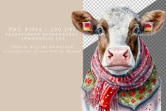 Christmas cow clipart, Christmas sublimation, Cow clipart Product Image 2