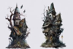 Haunted house, Halloween clipart Product Image 4