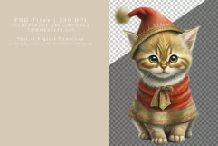 Christmas kitten clipart, Kitten clipart, Christmas clipart Product Image 2