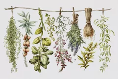 Dried herbs clipart, Herbs clipart, Farmhouse clipart Product Image 4