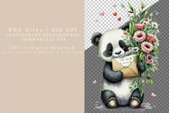 Panda clipart, Love clipart, Birthday clipart, Valentines Product Image 2