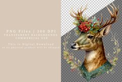 Victorian clipart, Christmas deer clipart, Deer sublimation Product Image 2