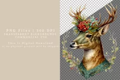 Victorian clipart, Christmas deer clipart, Deer sublimation Product Image 2