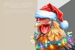 Christmas clipart, Funny chicken clipart, Party clipart Product Image 2