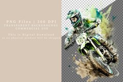 Motocross clipart, Watercolor clipart, Man clipart Product Image 2