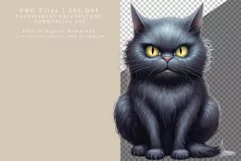 Black cat clipart, Cat clipart, Halloween clipart Product Image 2
