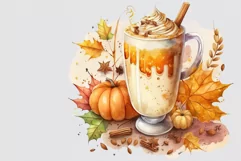 Coffee clipart, Autumn clipart, Pumpkin spice latter clipart Product Image 3