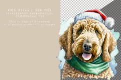 Dog clipart, Goldendoodle clipart, Christmas sublimation Product Image 2